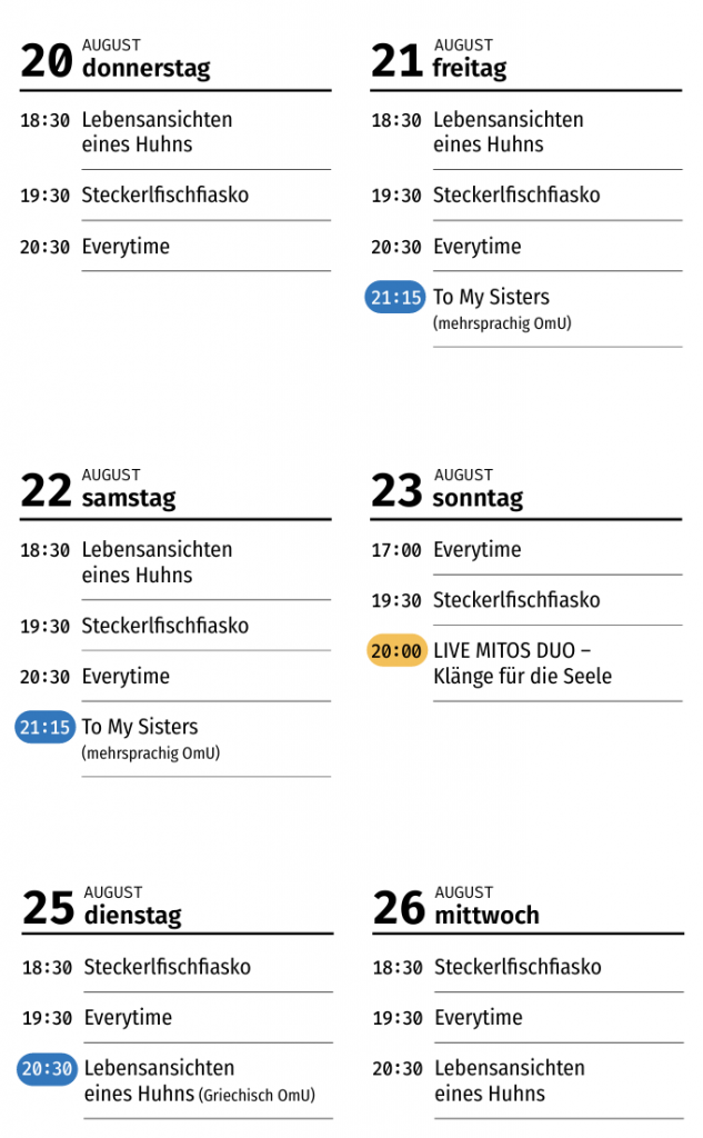 Kulturzentrum Linse Neues Programm